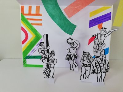 Maquette d’un mini théâtre à la manière de Fernand Léger
