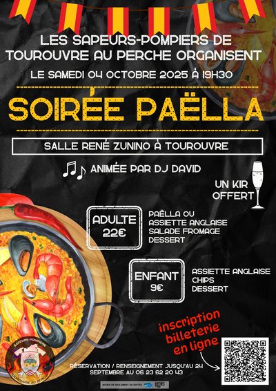 Soirée paella pompier Tourouvre