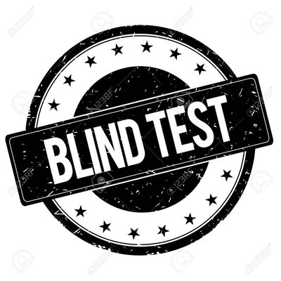 BLIND TEST stamp sign black.