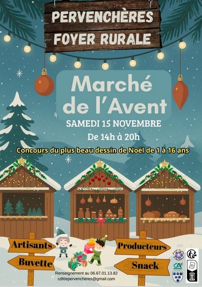 15 novembre marché de l'avent Pervenchères