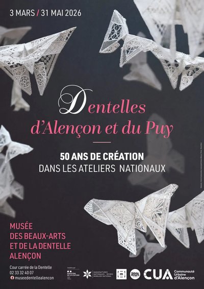 3 marsd au 31 mai Affiche Expo temporaire Dentelles d'Alençon et du Puy