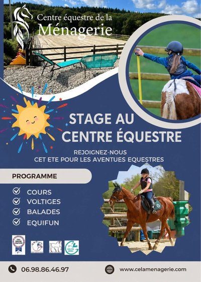 AFFICHE STAGE ETE juillet - août 2026