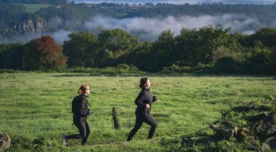 Trail sur les hauteurs de Rabodanges en Suisse Normande